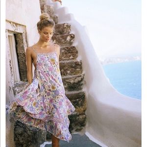 NWT Spell Lovebird strappy sun dress in Chamomile